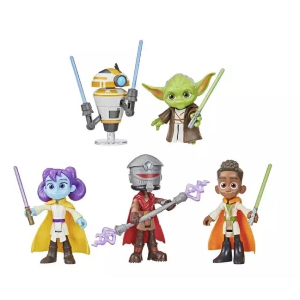 StarWars YOUNG JEDI Hasbro Special YODA Figurine Jedi Showdown Figure 5 Pack NEW - Picture 5 of 5